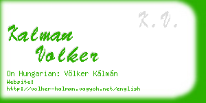 kalman volker business card